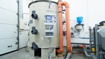 Krevečių auginimo bokštas